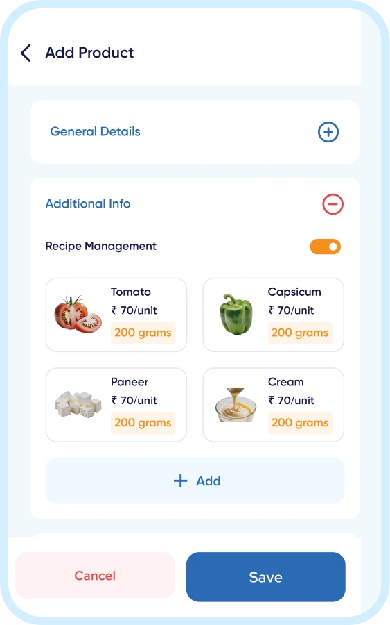 Your Recipes. Your Costs. Your Control.