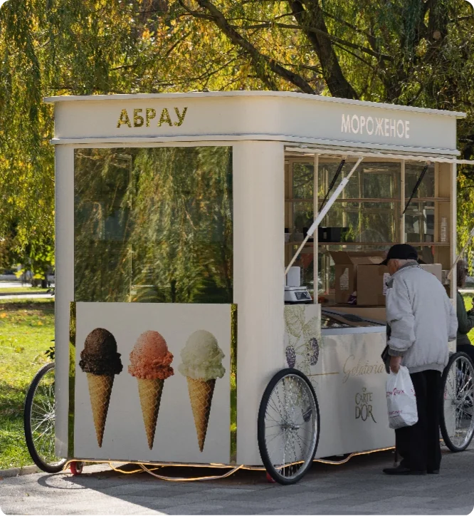 ice cream booth